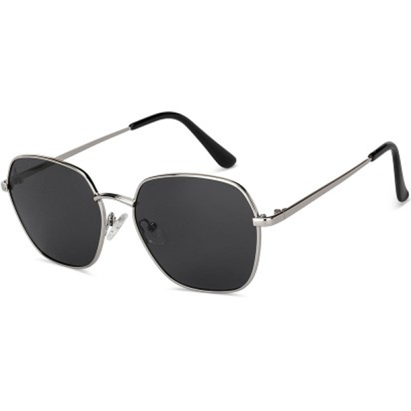 Unisex Grey Lens & Gunmetal-Toned Other Sunglasses with UV Protected Lens